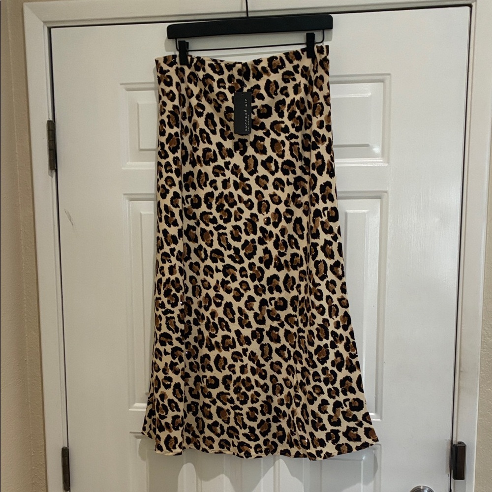 Current Air animal print elastic waist maxi skirt